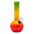 7" Rasta Colored Cylindrical Medium Glass Bong