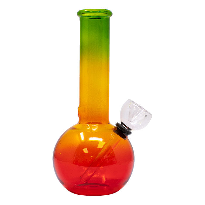 7" Rasta Colored Cylindrical Medium Glass Bong Secondary image