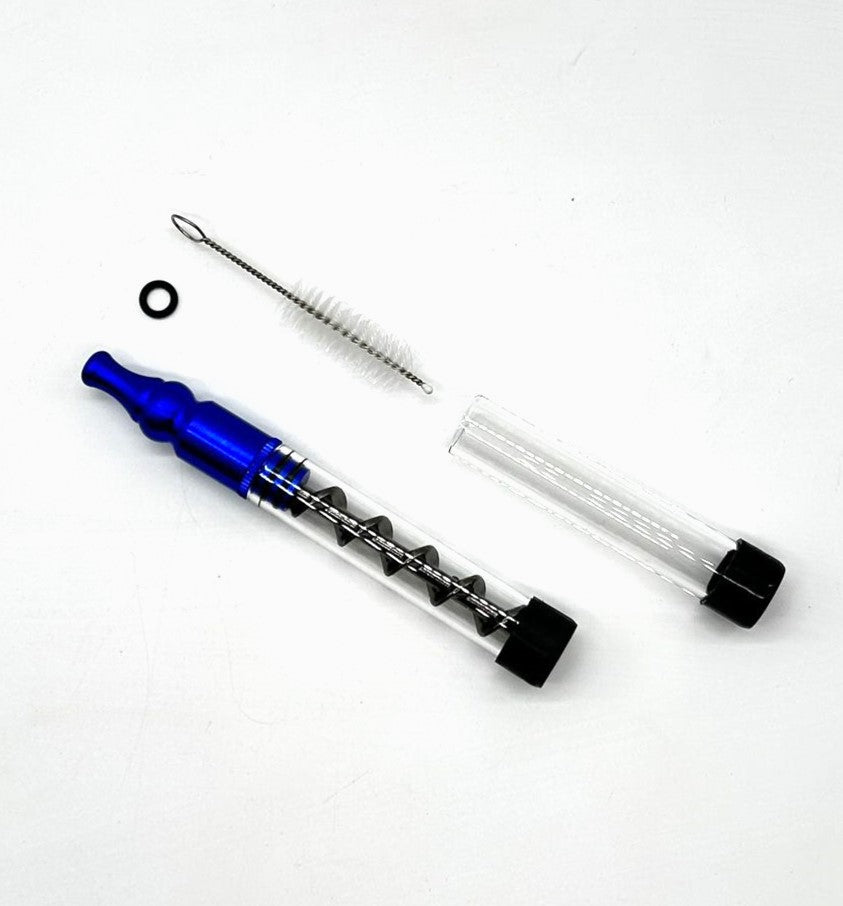 Metal Twisty Glass Blunt - Pen pipes Dab Rigs One Hitter 3 in 1 Main image