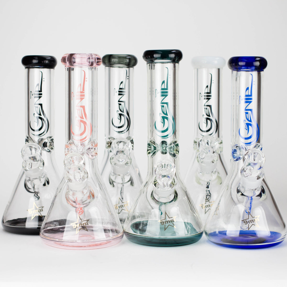 Genie | 12" Classic Beaker Bong – 9 mm Thick Clear Glass ( F7-001 ) Main image