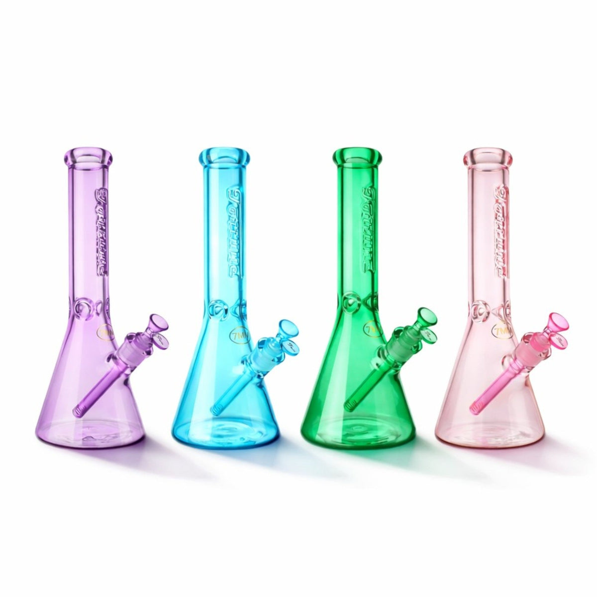 Fortune | 14" 7mm Engraved Color Beaker Bong Main image