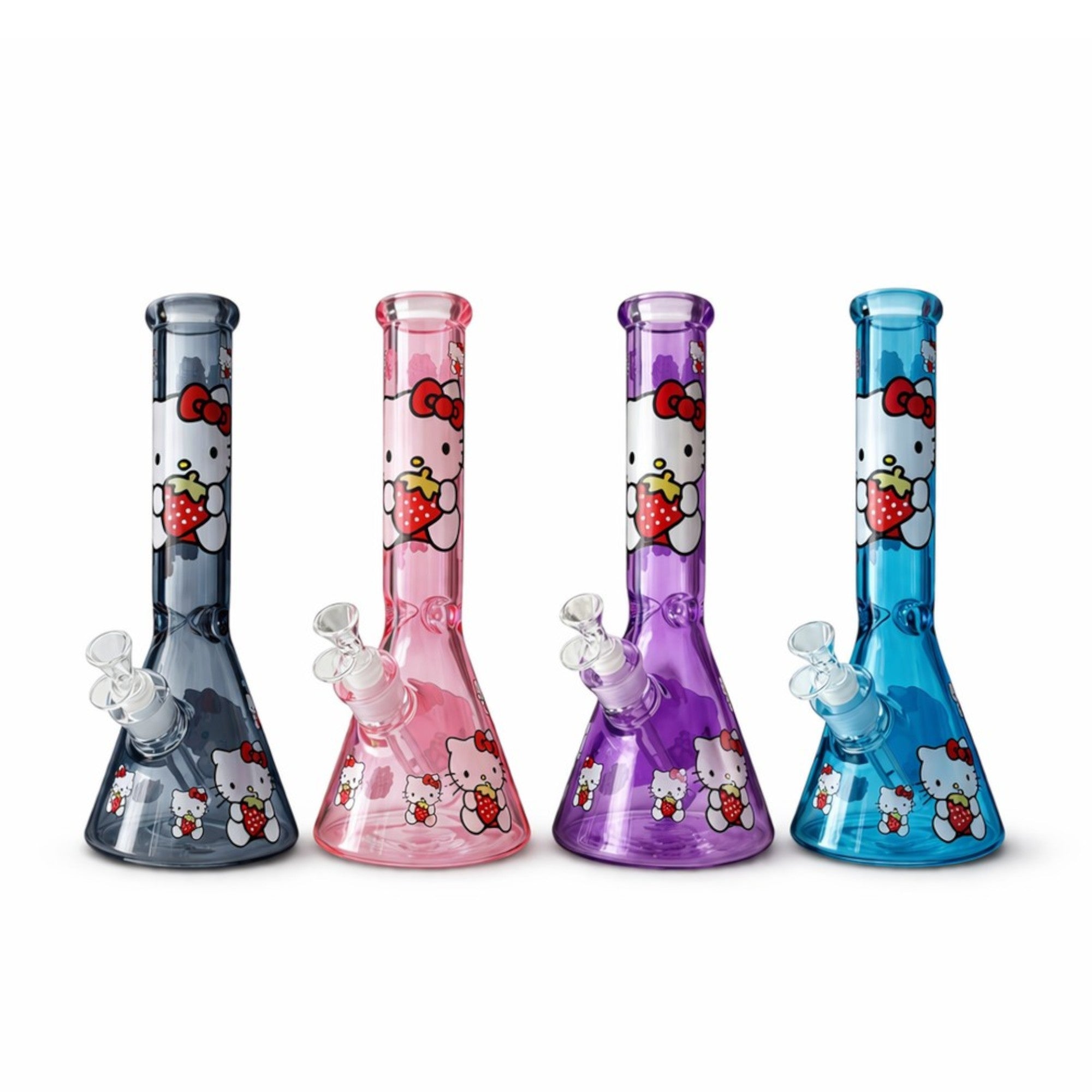 14" 7mm Pink Kitty Graphic Beaker Bong