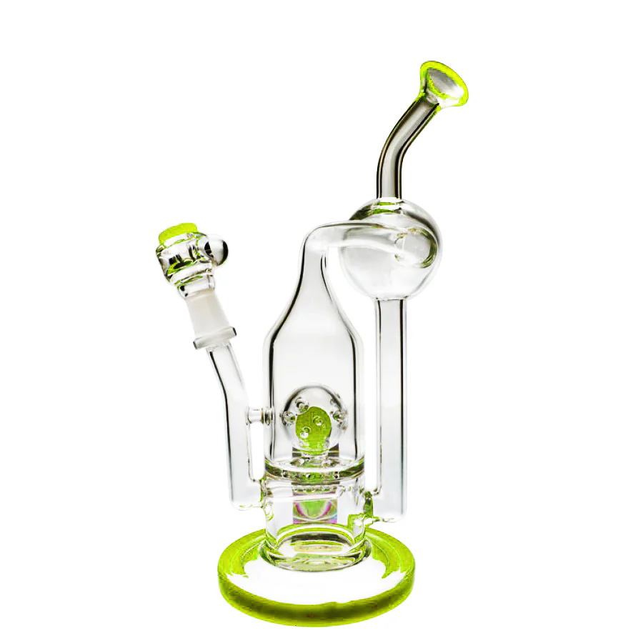 Pure Glass | 8" Solaris Inline Recycler 10mm - Flower and Dab Secondary image