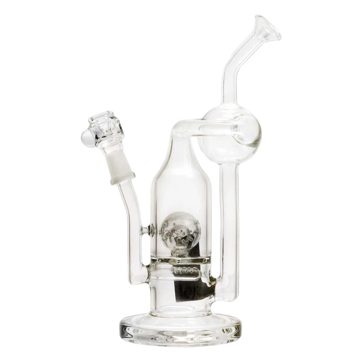 Pure Glass | 8" Solaris Inline Recycler 10mm - Flower and Dab Main image