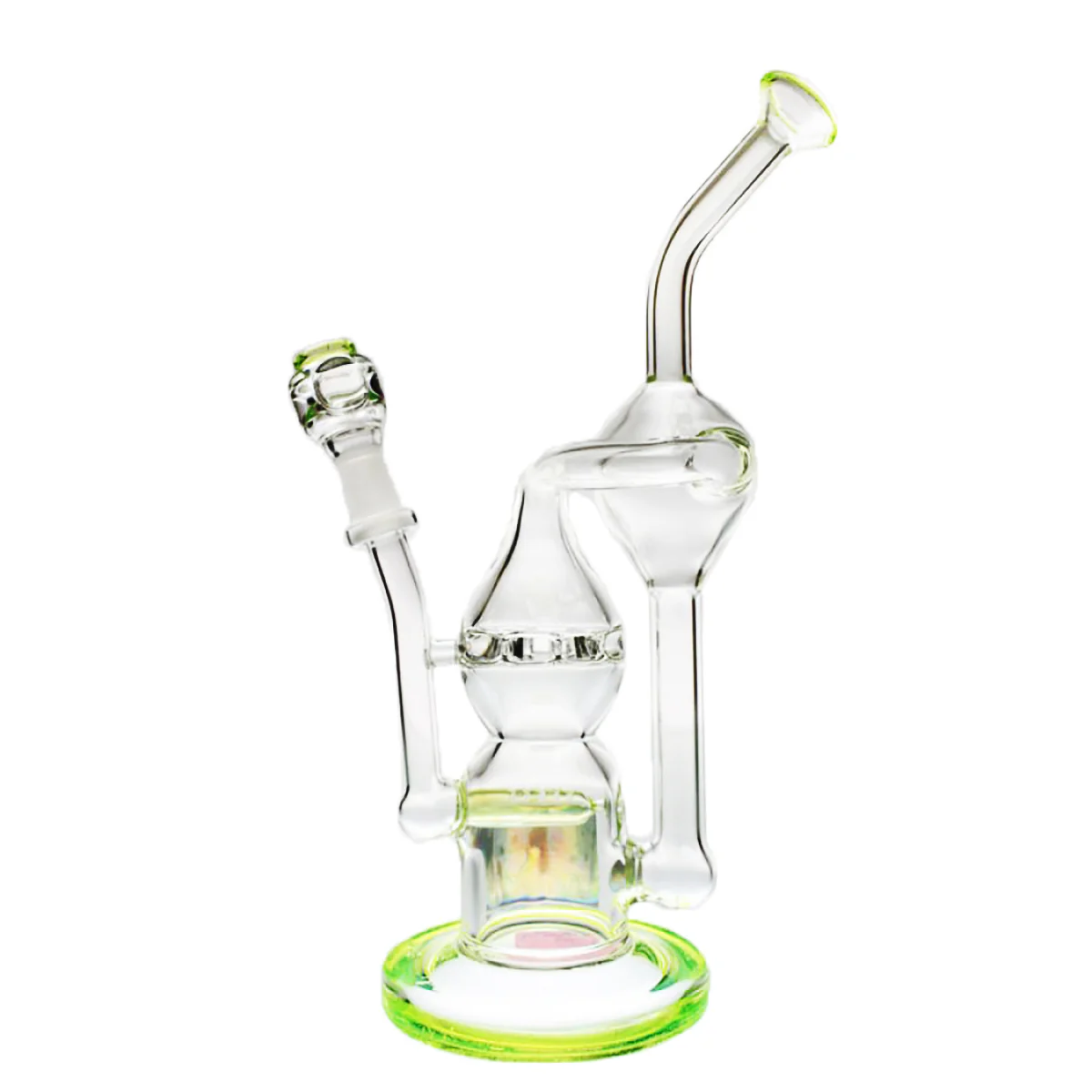 Pure Glass | 9" Infinity Recycler 10mm - Flower and Dab Secondary image