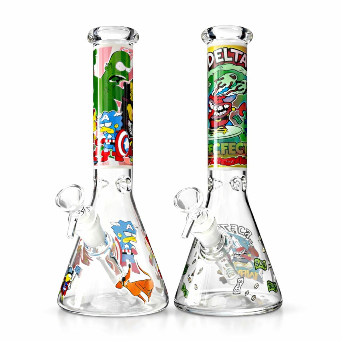 Chaos Collage 10” Graphic Beaker Bong Main image