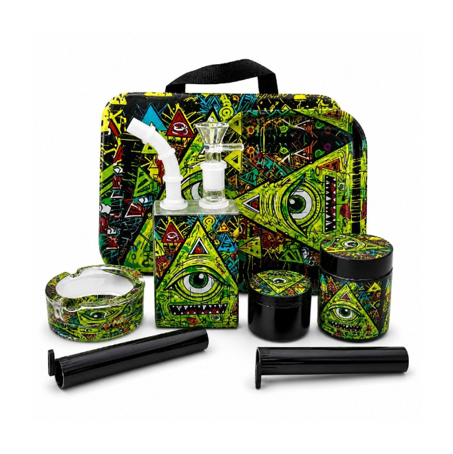 Juicy Box Smoking Set- Neon Triangle Terror Main image