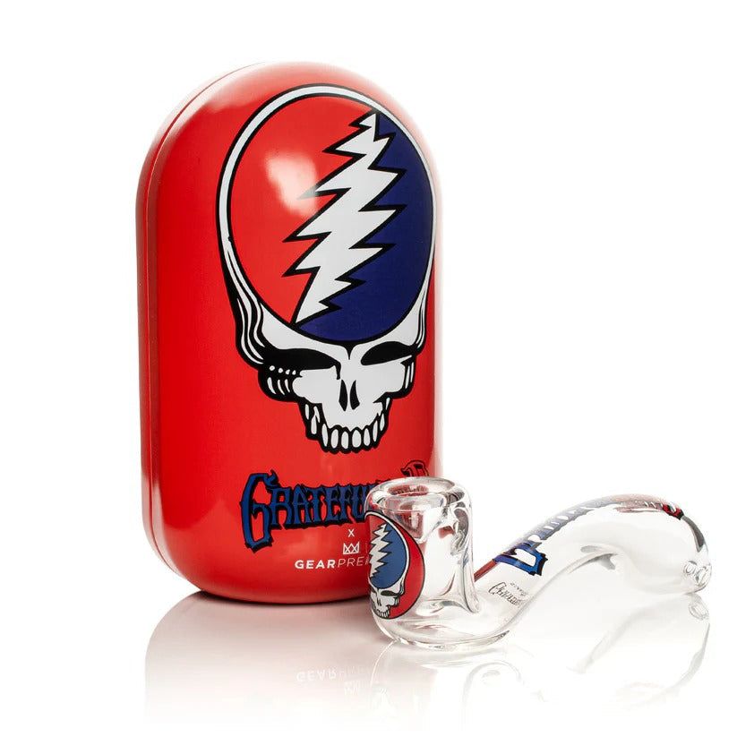 Grateful Dead x GEAR Premium® | 5.5" Steal Your Face Sherlock Hand Pipe In Collectible Tin Secondary image
