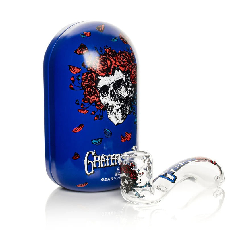Grateful Dead x GEAR Premium® | 5.5" Bertha Sherlock Hand Pipe In Collectible Tin Main image