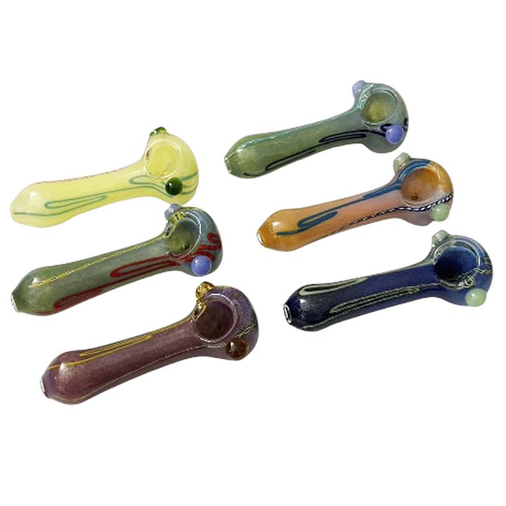 4-1/2 Multi-Color Spoon Glass Pipe-2CT Main image