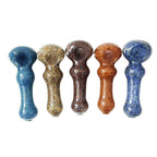 4-1/2" Sunstone Pebble Glass Pipe-Assorted Colours-2CT