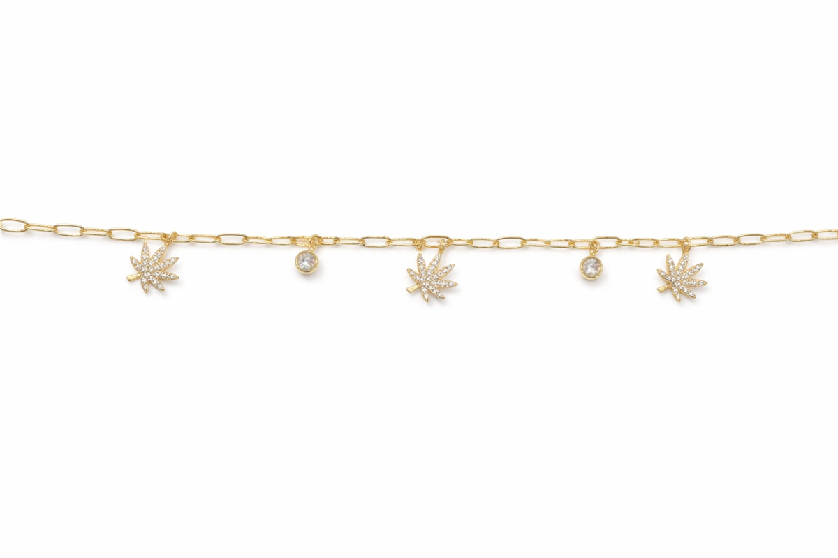 The Kush Girls | 18K GOLD CHARMED BRACELET Main image