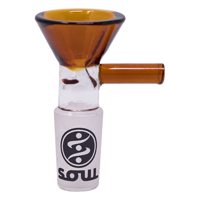 Amber Glass Honey Comb Bowl With Straight Handle -14mm Main image