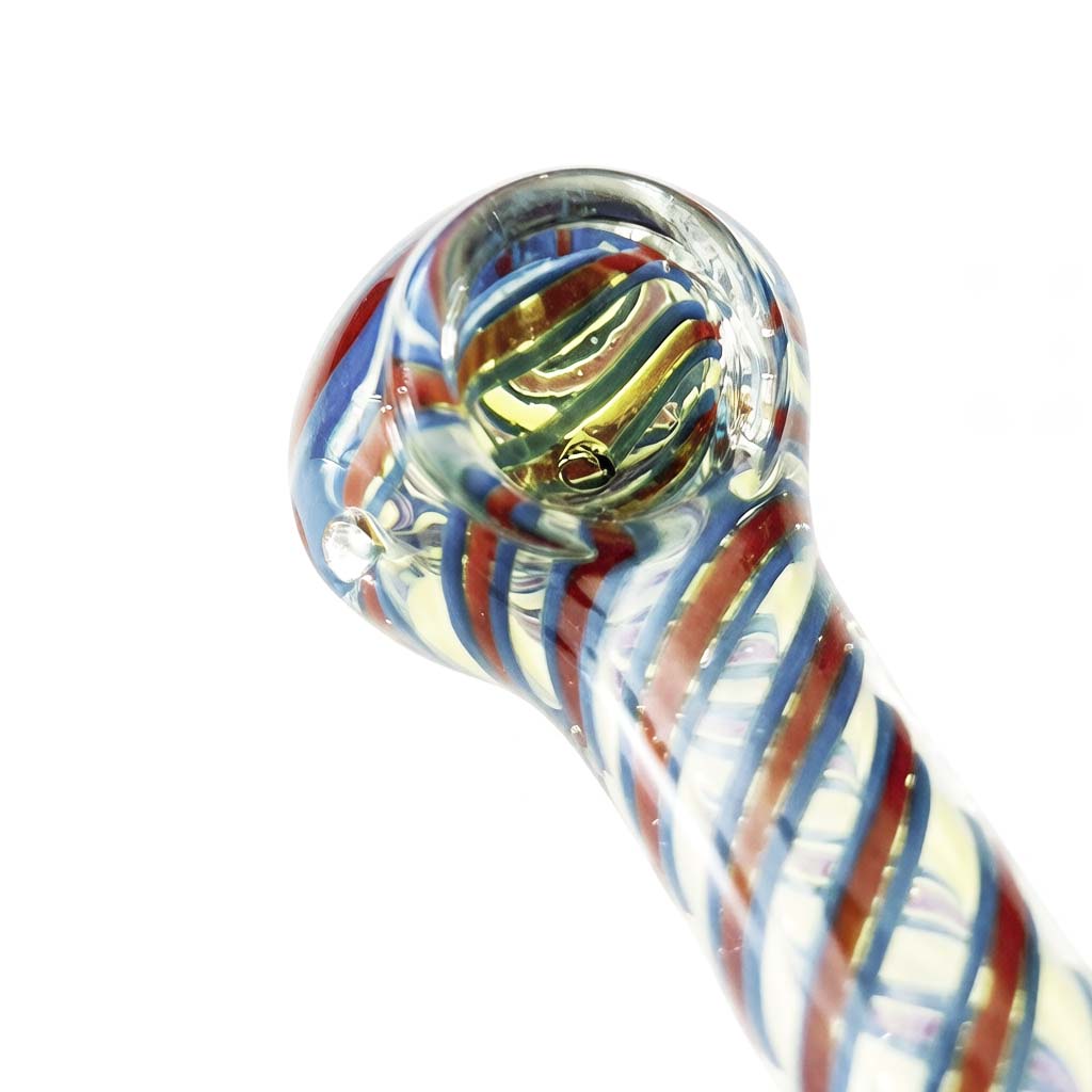 4-1/2" Fusion Spin Spoon Glass Pipe-2CT Assorted Secondary image