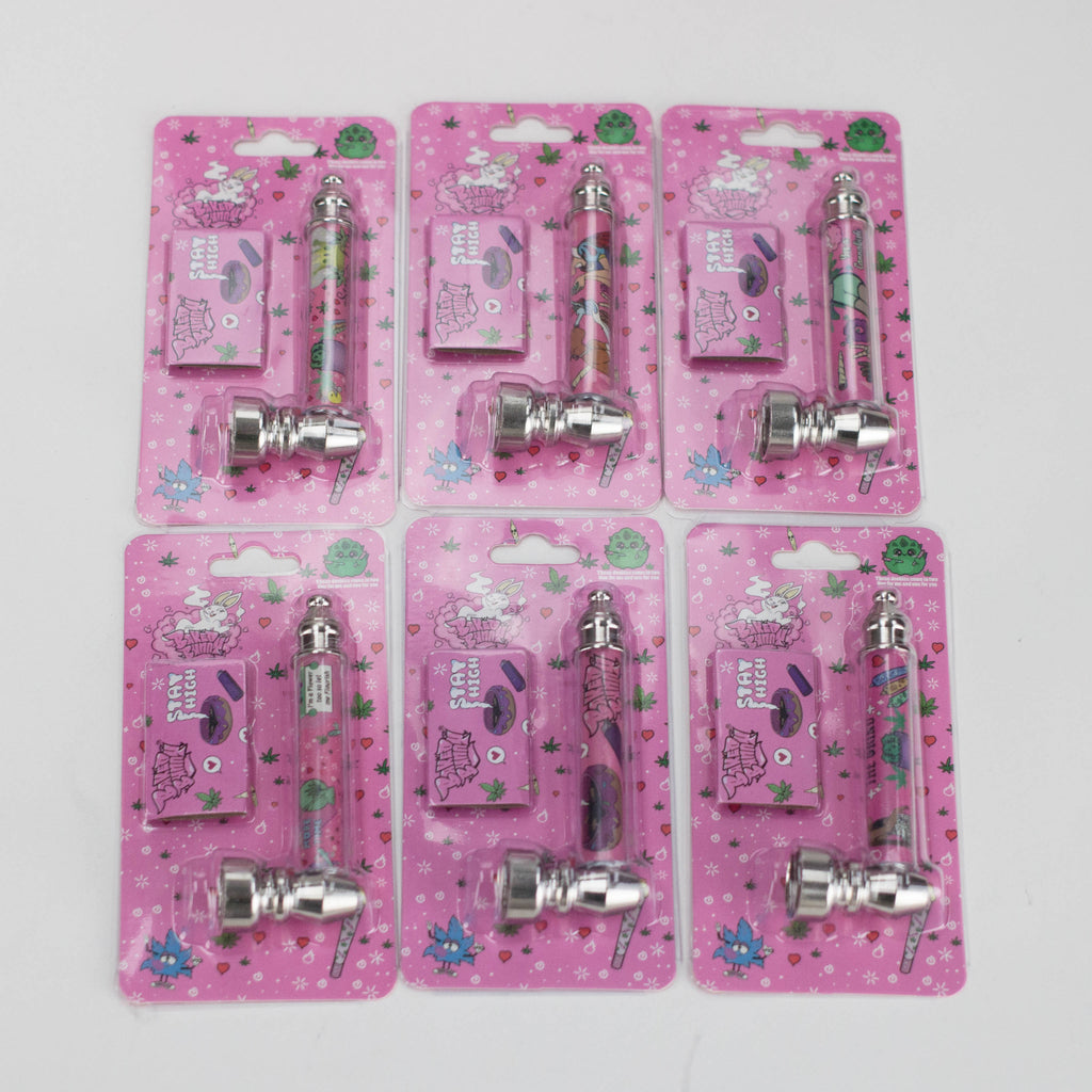 Metal Pipe with Silver Screen – Blister Pack Display / 24 Pack