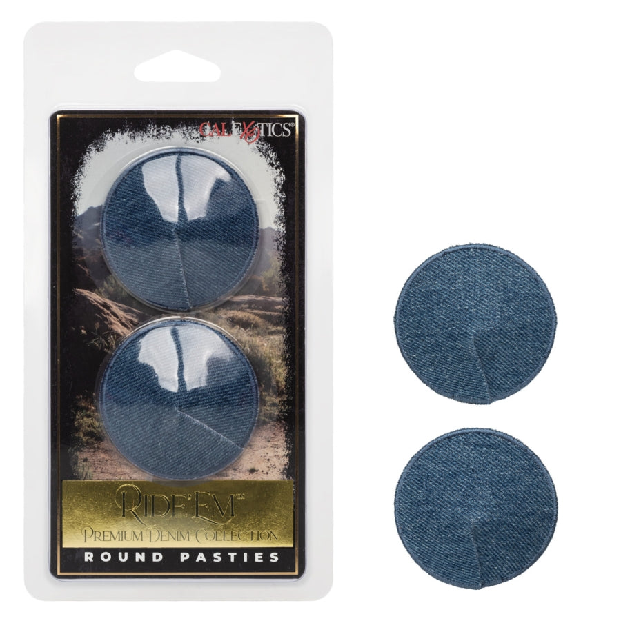Ride 'Em Premium Denim Collection Round Pasties Main image