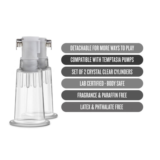 Blush - Temptasia - Nipple Pumping Cylinders Set of 2 (0.75" Dia) Secondary image