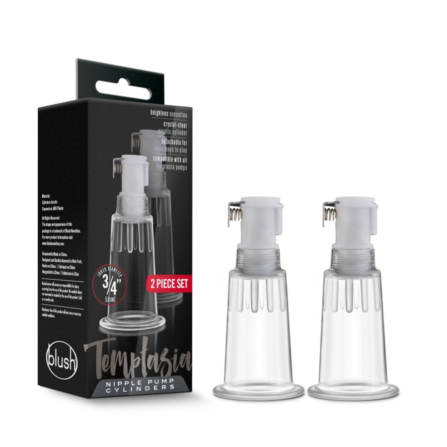 Blush - Temptasia - Nipple Pumping Cylinders Set of 2 (0.75" Dia) Main image