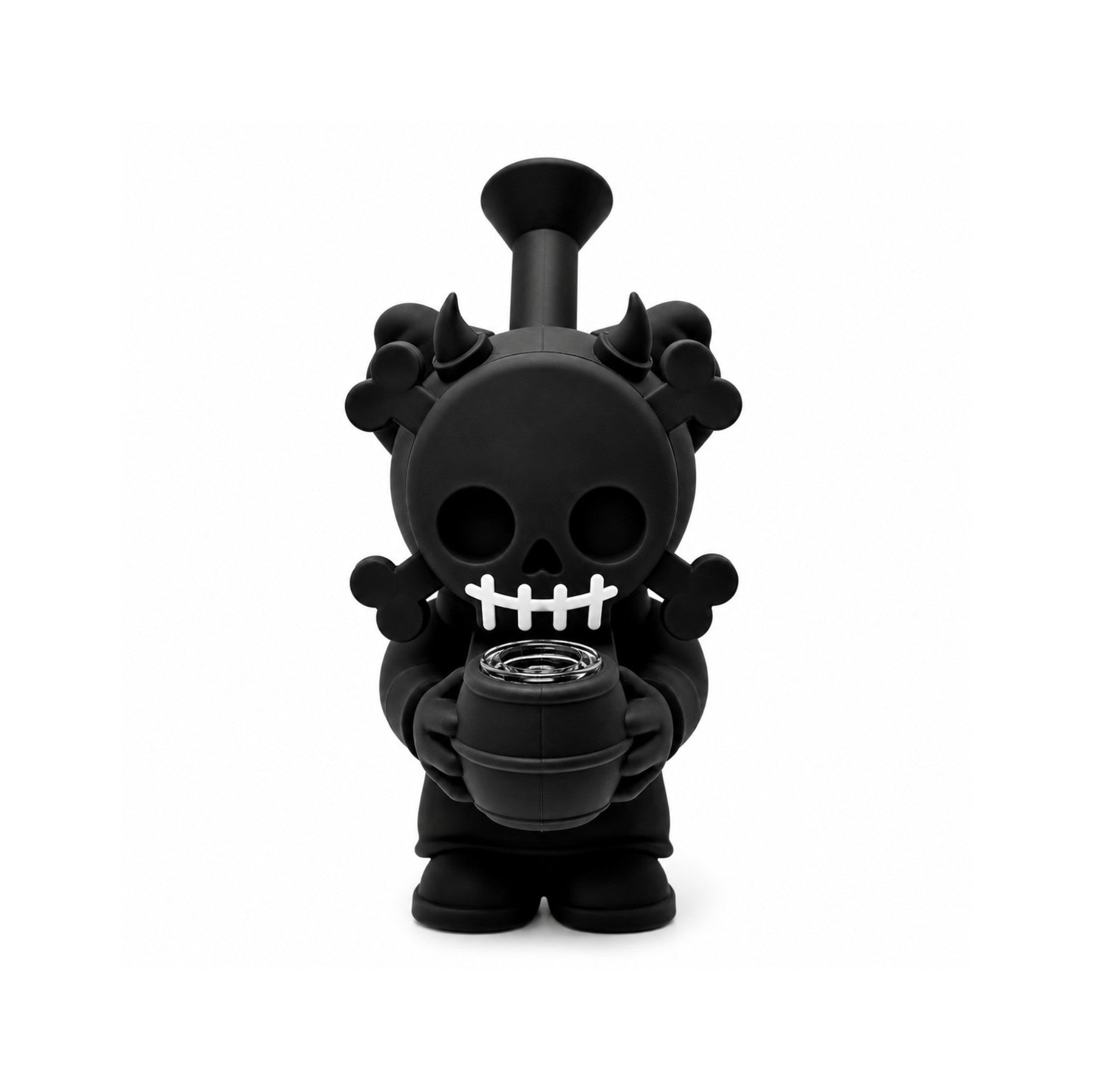6" Devil Skull Silicone Water Pipe Secondary image