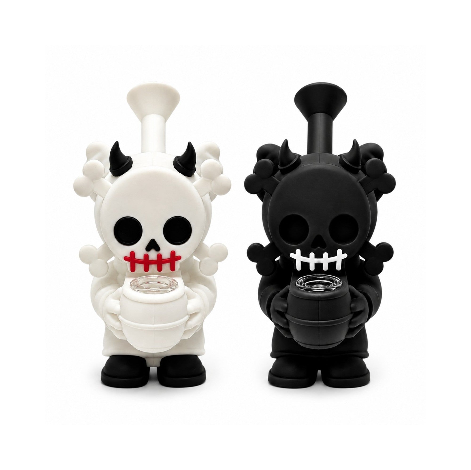6" Devil Skull Silicone Water Pipe Main image