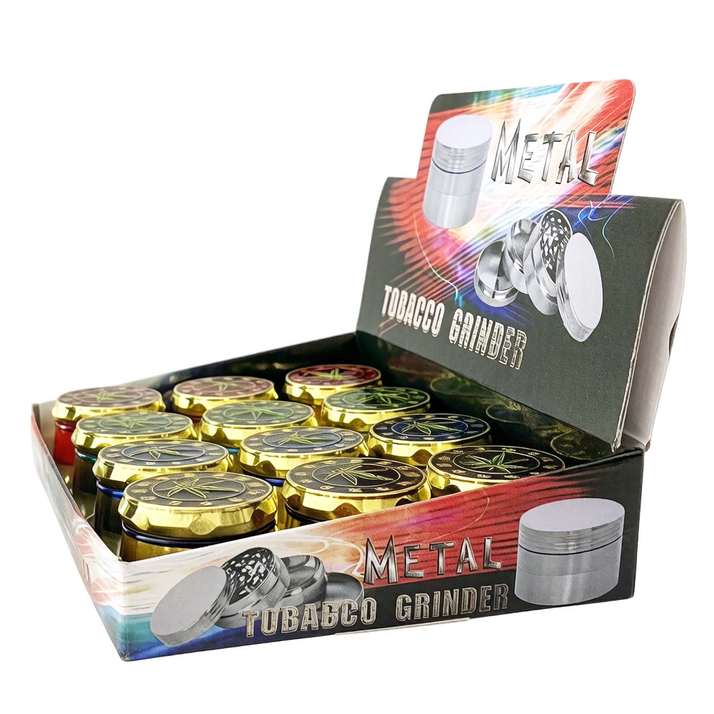 Royal Leaf 42*32mm  4 Parts  Zinc Grinder-12 Pcs/Display Secondary image