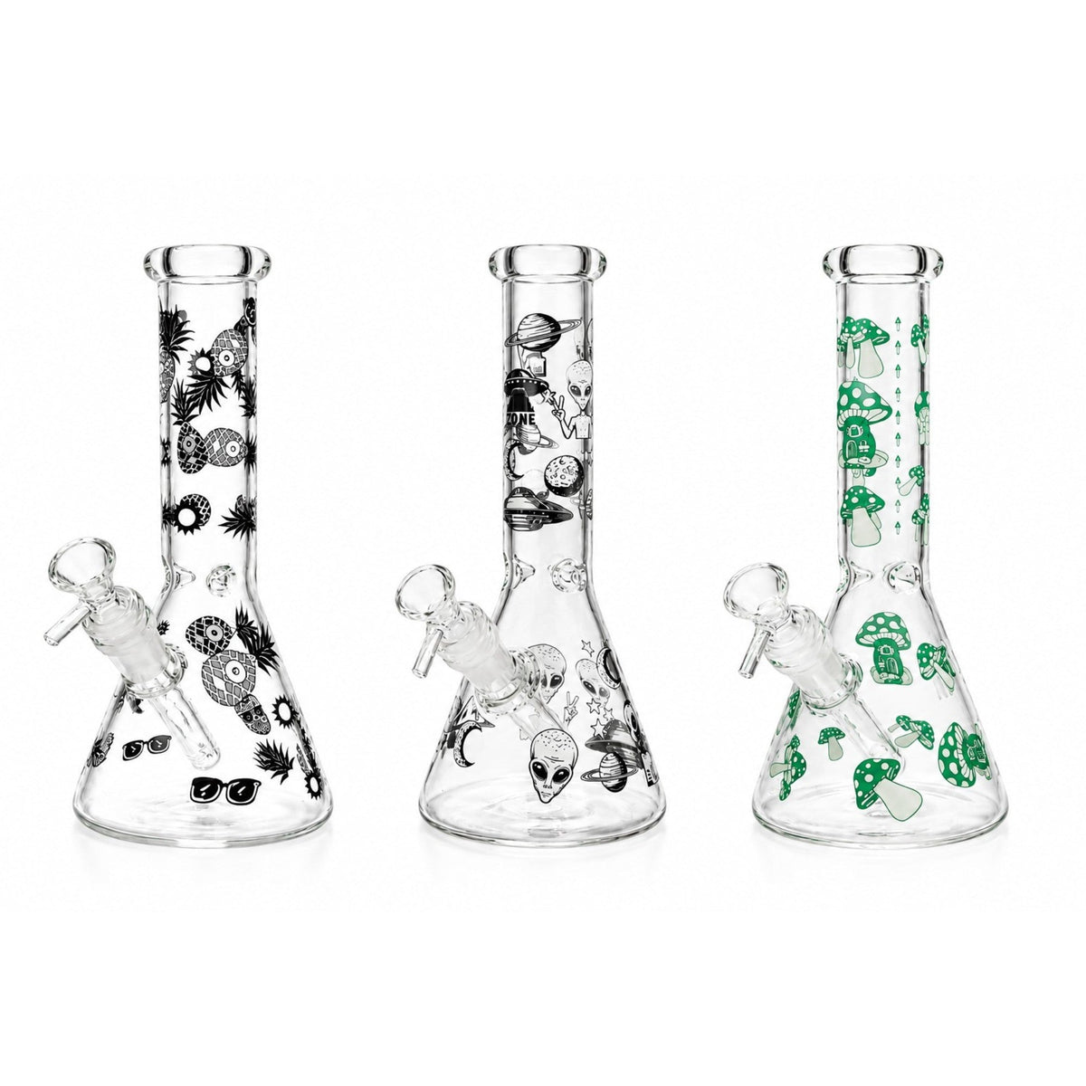 10" Glow-in-the-Dark Beaker Bong Main image