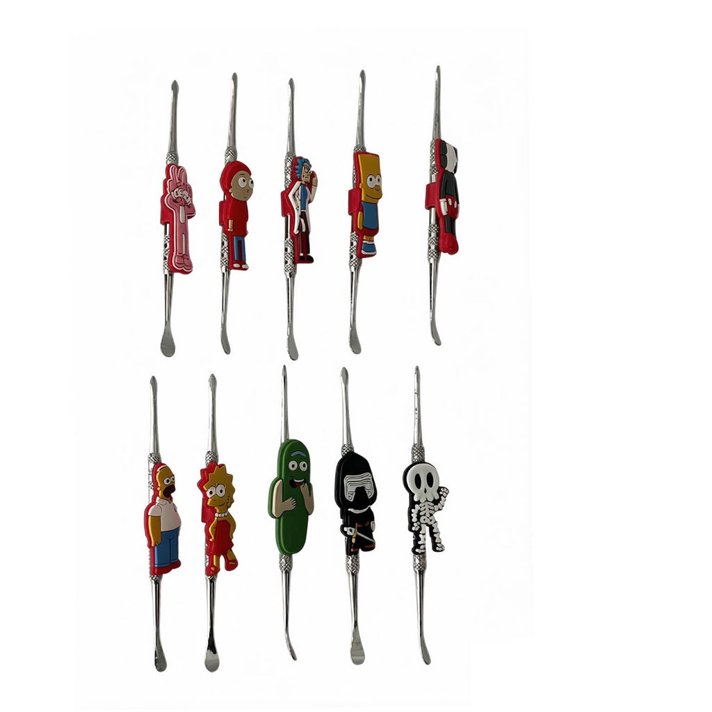 10 Design Assorted Cartoon Silicone Dabber Set – 30 PCS Jar
