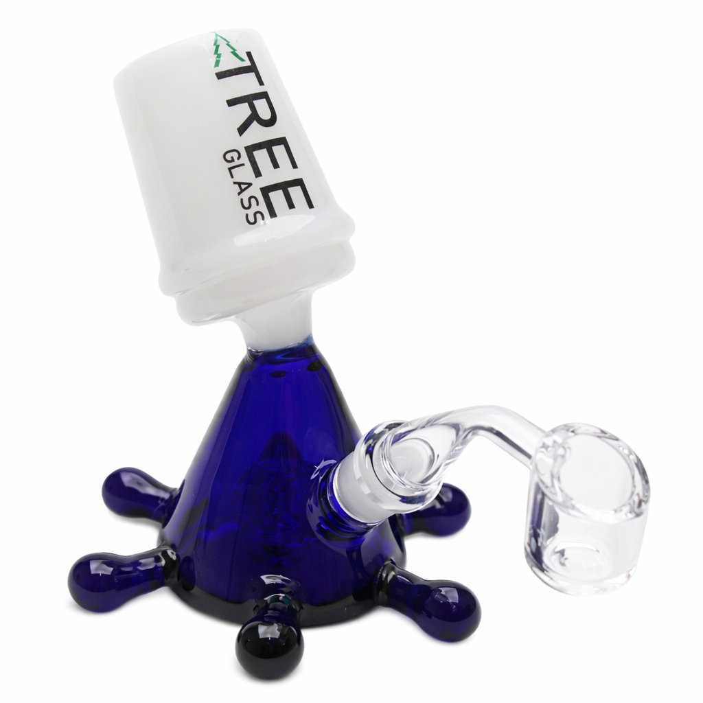 Tree Glass | 5" Splash Cup with Banger Glass Rig  (Blue) Main image