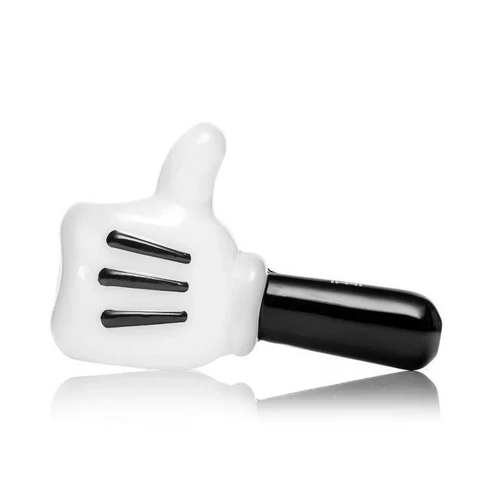 Hemper | 4" High Jinx Glass Hand Pipe – Cartoon Thumbs Up Design [PP5912] Main image