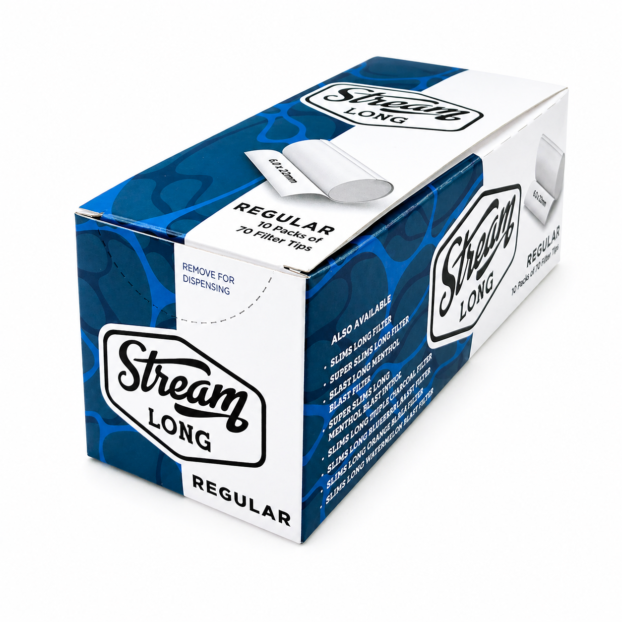 STREAM | Regular Long RYO Filters Display Carton - 10 Bags (Non-Flavored Type) Main image