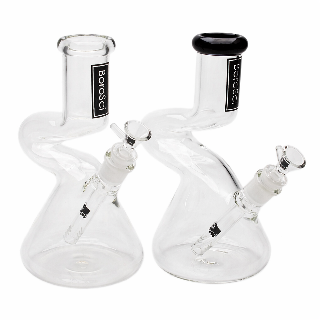 BoroSci | 9" Loop Beaker Glass Bong (Black) Main image