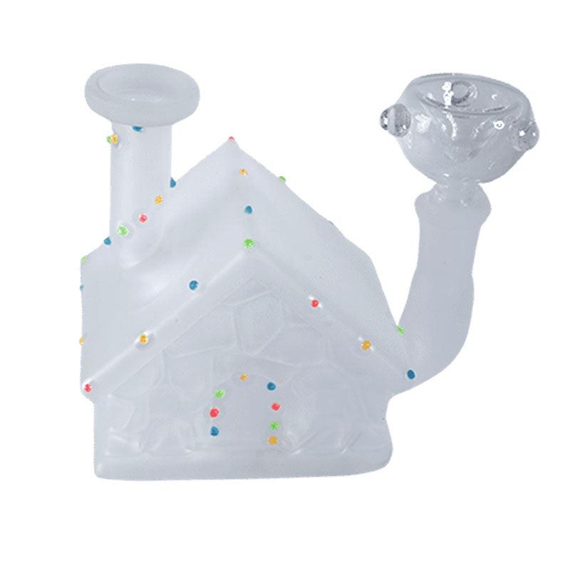 Little White House with Colorful Luminous Dots Water Bong [SMKZ159]