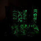 14" PK Cartoon Glow In The Dark 9mm Glass Bong [PIP863]