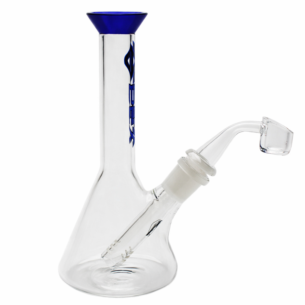 Apex | 7" Mini Beaker Glass Concentrate Rig with Banger (Blue) Main image