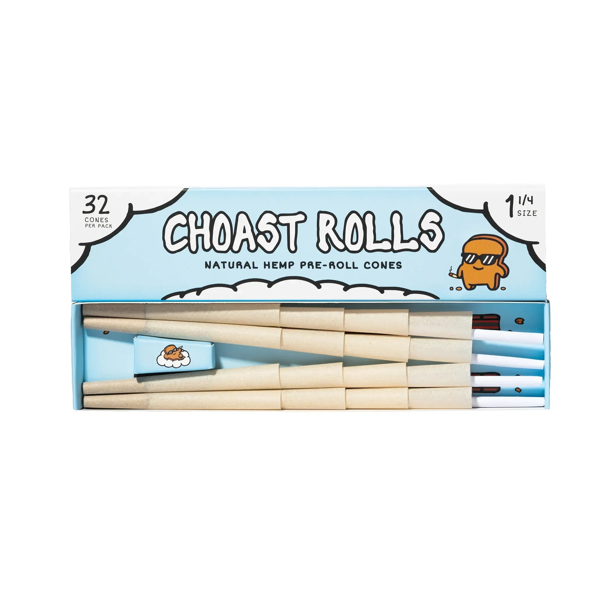 Choast Rolls | 32 Pack Bulk Hemp Cones 1 1/4 | Made in France Secondary image