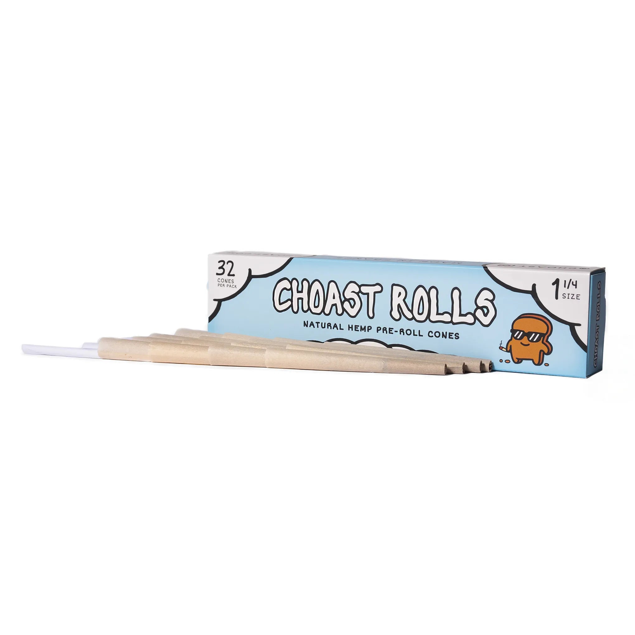 Choast Rolls | 32 Pack Bulk Hemp Cones 1 1/4 | Made in France Main image