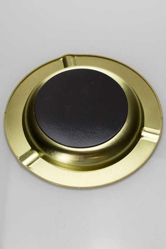 Raw metal ashtray with magnet backing Secondary image