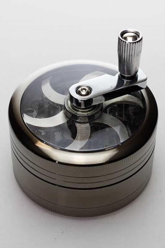 3 parts aluminum herb grinder with handle Main image