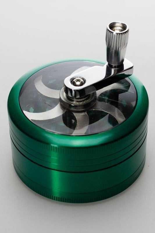 3 parts aluminum herb grinder with handle