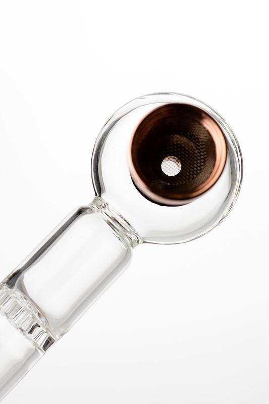 5.5" Glass tube pipe TP006  with metal screen Box of 24