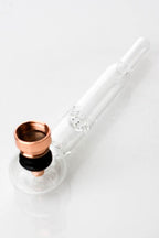 5.5" Glass tube pipe TP006  with metal screen Box of 24