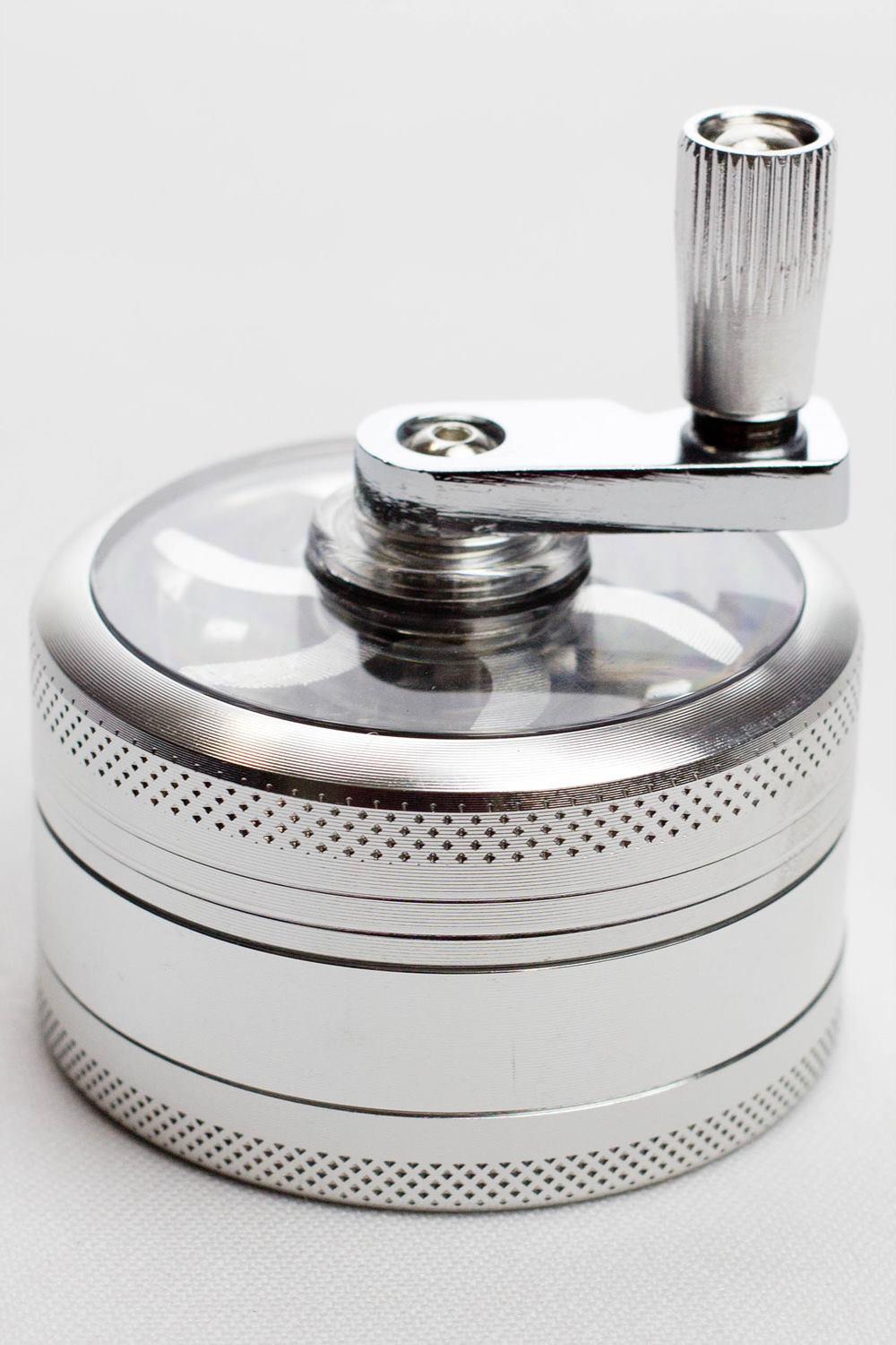 3 parts infyniti aluminium herb grinder w/handle ( GR5341 )