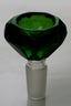 Diamond cutting shape wide glass bowl