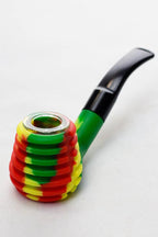 Sherlock Silicone pipe in display with glass bowl-WP134