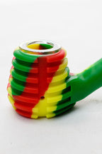 Sherlock Silicone pipe in display with glass bowl-WP134