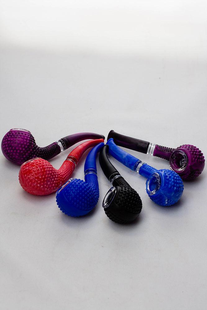 Sherlock Silicone pipe in display with glass bowl-WP164 Secondary image