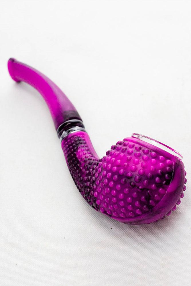 Sherlock Silicone pipe in display with glass bowl-WP164