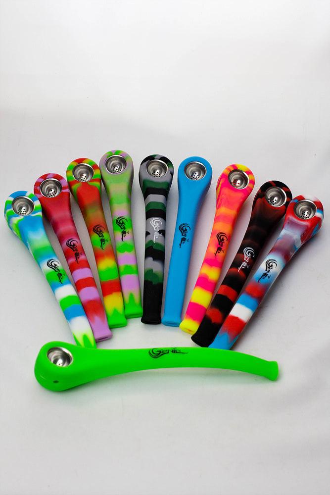 9" Genie Silicone hand pipe with metal bowl Main image