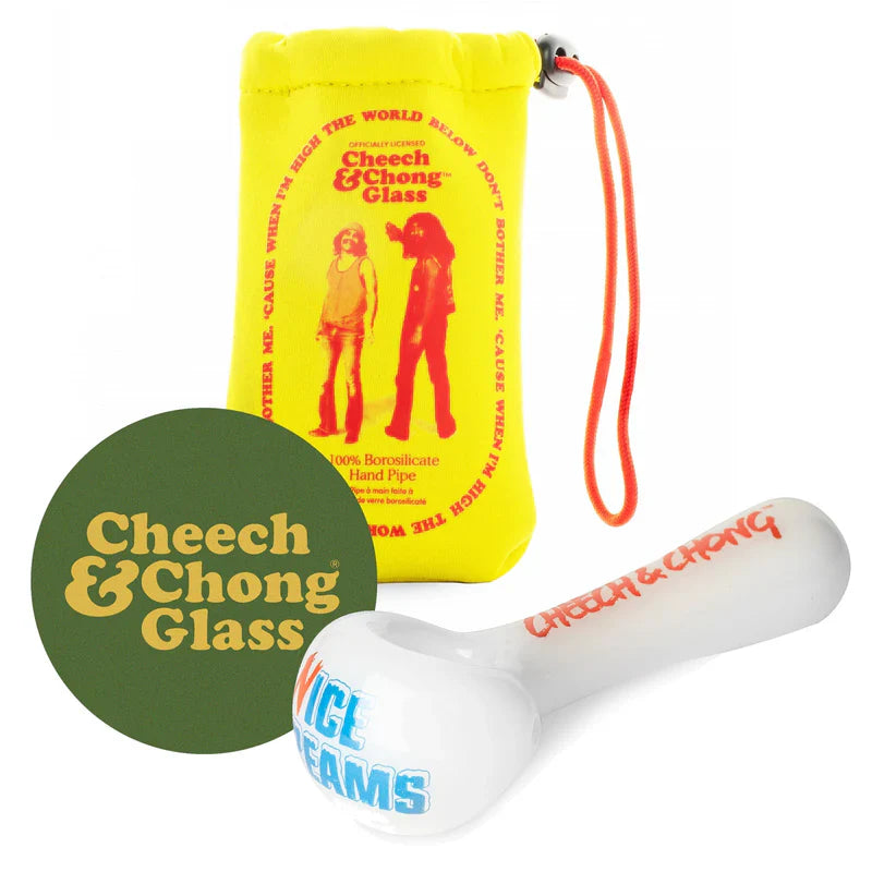 Cheech & Chong® Glass | 4.5" Nice Dreams Hand Pipe W/Ash Catcher Mouthpiece Secondary image