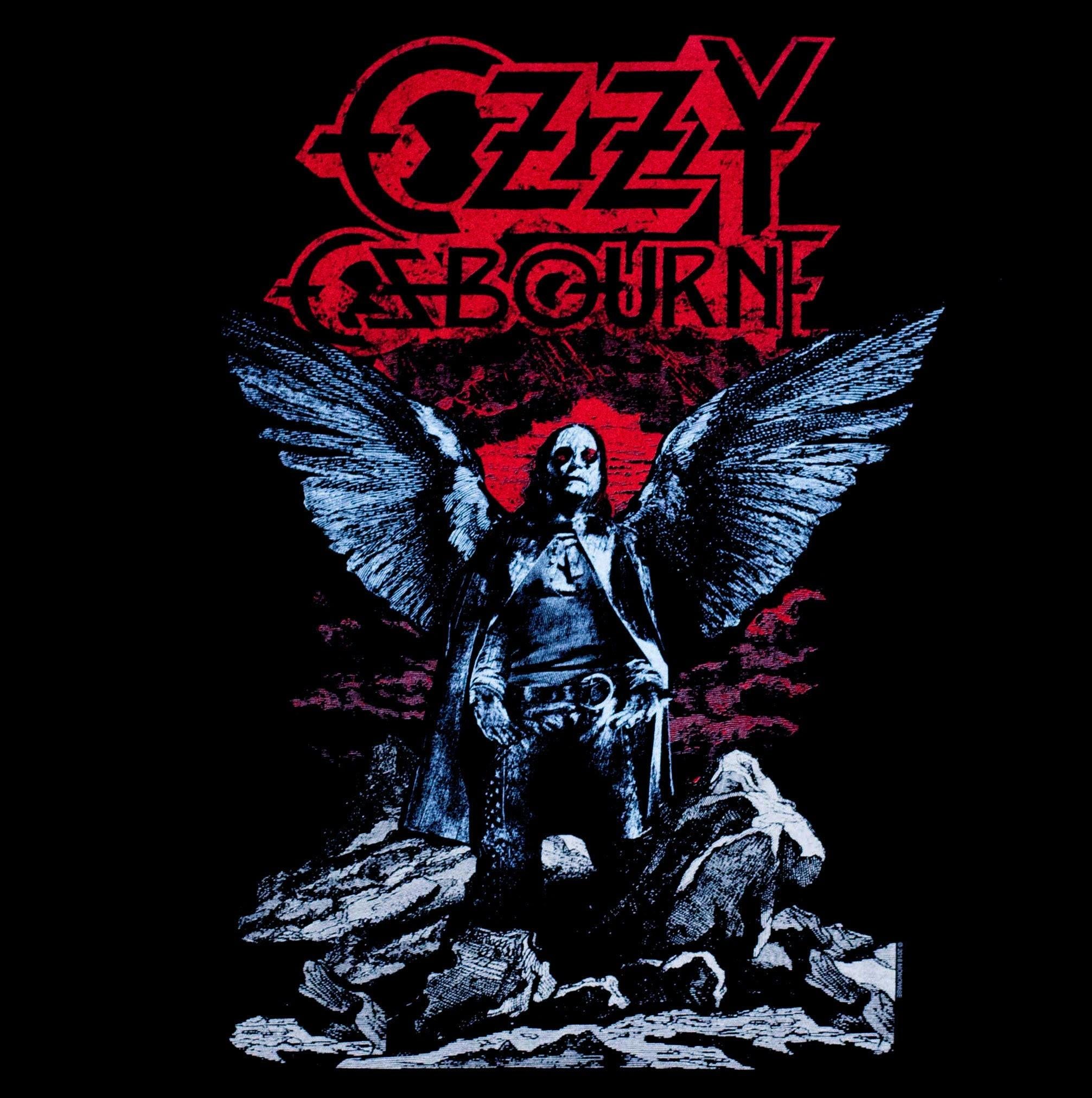 Ozzy Osbourne | “Angel Wings” Short Sleeve Men’s Black T-Shirt – Officially Licensed Rock Band Tee Secondary image